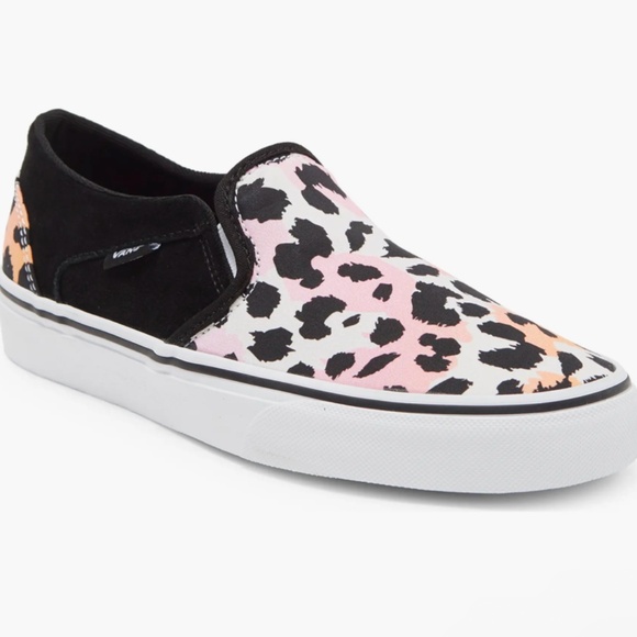 Vans Multi Color Animal Print Slip Ons - Picture 3 of 9